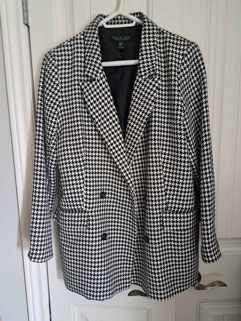 Rachel Zoe Black & White Houndstooth blazer
